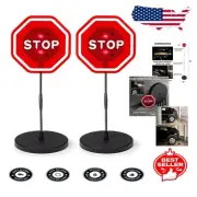 Flashing LED Stop Sign - Motion-Activated Parking Aid for Driveways and Garages