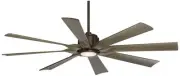 60" Possini Euro Defender Bronze Oak LED Ceiling Fan with Remote