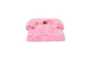 Charlie's Shaggy Faux Fur Bolster Sofa Protector Calming Dog Bed Ombre Pink (Small, Large,XX Large)