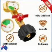 QCC1 Propane Refill Elbow Adapter with Gauge 1LB Bottle Tank 20-40LBS Cylinder