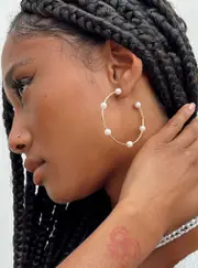 Pearce Hoop Earrings Gold