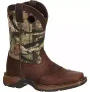 Durango Lil Big Kid Camo SaddlePull on Boot Brown And Camo DBT0121/DBT0120