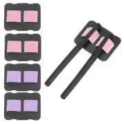 4 Pcs Double Pen Holder for Notebooks, Pink/Purple