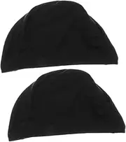 [WOFASHPURET] Riding Caps for Sport Helmet Liner Quick-Drying Cycling Hats Black 2 Pack