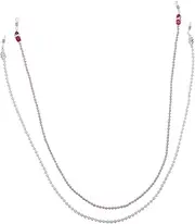[FUNOMOCYA] 2Pcs Beaded Eyeglass Chains for Women Non Slip Glasses Straps Stylish Eyewear Lanyard and Versatile Glasses Cord for and Sunglasses Elegant Pearl