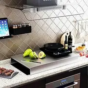 HJJKKH Gas Stove Top Cover, Stainless Steel Stovetop Noodle Board for Cooktop RV Sink Electric L29.9" x W21.3" x H2.76" Kitchen Rack, Cooker Top Bracket Large
