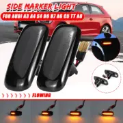 2x Amber Dynamic LED Side Marker Turn Signal Light For Audi A6 4B C5 1997-2005 (for: Audi)