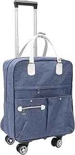 [Generic] 2 in 1 Carry On Luggage, Expandable and Foldable Suitcase with Wheels, Weekender Travel Organizer for Women Men, Lightweight Polyester Material