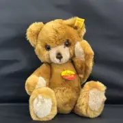 Steiff Teddy Petsy Bear 0230/28 Brown Stuffed Animal With Tags 10inch