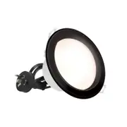 HPM Alina LED 7W 770lm Tri-Colour Recessed Downlight 90mm Black