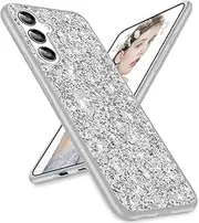 for Samsung A15 5G Case Glitter Galaxy A15 Slim Case Sparkle Diamond TPU Bumper Full Body Shockproof Protection Case for Samsung Galaxy A15 Phone Case Women Girls Soft Cover 5G/6.5" (Silver)