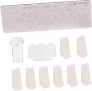 Healvian 11pcs Nail Art Print Stencil Set Stamper Nail Art Stencils Stickers Manicure Stampnail Kit Nail Stamping Plate Palette Nails Stamping Templates DIY Nail Stamping Nail Plate Sponge