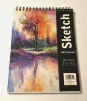 Watercolor Sketch Book 100 Sheet WS111318 Drawing Paper Art 9"x12" New