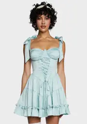 [Sugar Thrillz] Holding Court Mini Dress - Light Green