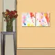 【24mama 掛畫】二聯式 油畫布 裝飾 抽象 華麗 無框畫 時鐘掛畫-40x40cm(藝術繪畫01)