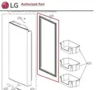 LG fridge DOOR GASKET Part ADX73550630 for GF-B590MBL GF-B590PL GF-L570 GF-V570