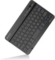 7 Inch Ultrathin (4mm) Wireless Bluetooth Keyboard for iOS Android Tablet Black