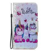 Dazzle Laser Coloured Drawing Horizontal Flip Leather Case With Holder and Card Slots and Wallet and Lanyard For Iphone X / Xs