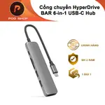 HYPERDRIVE BAR 6 合 1 USB-C 集線器適配器,適用於 APPLE 筆記本電腦、APPLE 平板電腦