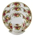 Six ROYAL ALBERT OLD COUNTRY ROSES 5-PIECE PLACE SETTINGS