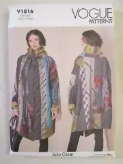 Vogue 1816 Julio Cesar Reversible Coat American Designer Pattern XS-XL UC FF