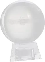 1 Set Crystal Ball Decor with Stand Inner Carved Crystal Sphere with Charging LED Base for Bedroom Room Office Decoration Unique Birthdays Housewarming