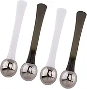 Generic Zinc Alloy Eye Cream Spoon 2pcs White 2pcs Dark Green Facial Cream Applicators Eye Cream for Eye Bags Fatigue Shadows Puffiness