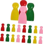WESIEVYA 40pcs Wooden Chess Pieces Set Game Board Pieces for Tabletop Chess Flying Chinese Checkers Painted