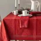 Yarn Dyed Jacquard Fabric Table Cloth Holiday Winter and Christmas Tablecloth 60