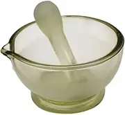 Traditional Grind, Glass Mortar Thickened Garlic Pounder Household Grinding Crushing Bowl Pestle Set Medicine Grinder Masher(60mm)