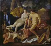 Nicolas Poussin - Venus and Mercury Giclee Art Print on Canvas Wall Decor 36"