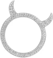 Car Decor Push Start Button Cover Rhinestone Ring Zinc Alloy Car Interior Accessory for