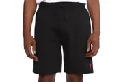 Liverpool FC Mens Crest Sweat Shorts (Black) (S)