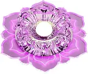 Generic Crystal LED Ceiling Light Decorative Accent Lamp for Loft Hallway (Pink Light)