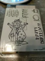 Vintage Stampin' Up Party Time 2001 Rubber Stamps Set