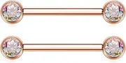 [AROWRO] Titanium Nipple Bars Nipple Piercing Jewellery Flat Back Tongue Bars Tongue Piercing Internally Threaded Nipple Rings Tongue Bar Piercing Bridge Piercing Jewelry