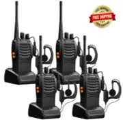 Radios De Comunicacion Woki Tokis Largo Alcance Seguridad Recargables 4 Unidads