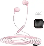 USB Headphones with Microphone for PC Laptop Pink