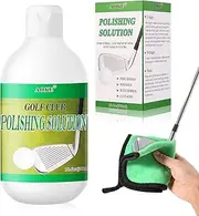 AOKE Golf Club Polish 10.6 oz, Iron Polishing Solution for Golf Club Cleane Buff, Shine Up, Restore, Fast Remove Scratches, Scuffs and Rust, Bring Your Golf Clubs Putters Back to Life with Towel