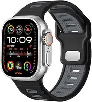 Odbeai Sport Band Compatible with Apple Watch Ultra 2/Ultra Band,Compatible with Apple Watch Bands for Men 49mm 45mm 44mm 42mm,Silicone Loop Replacement Strap Compatible with iWatch Series SE 9 8 7-1