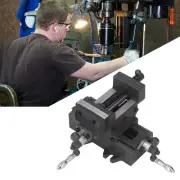 Cross Slide Machine Vise 3in Cast Steel Bench Vise For Milling Drilling^