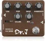 Bass Pedal of Overdrive Mic'd Tube Bass Amp Simulator Pedal Built-in DI & XLR...