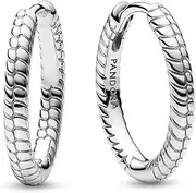 [PANDORA] Moments 14k Gold Plated Snake Chain Hoop Earrings