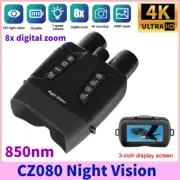 CZ080 Night Vision Binoculars Goggles HD IR 4K 8X Digital Zoom Hunting Wildlife