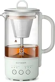[BUYDEEM] K32AU Multi-function Coffee & Tea Maker Electric Kettle, 600ml Portable Travel Kettle with Temperature Control, Auto Keep Warm, German Glass, Green