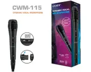 Coby Dynamic Vocal Wired Karaoke Microphone MIC 10 FT Cord 1/4"AUX ON OFF SWITCH