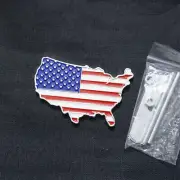 1x USA Map Glossy Flag Metal Grille Emblem Badge Car United America Turbo States (for: Renault)