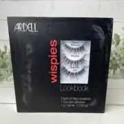 ARDELL WISPIES LookBook 3 Pairs of False Eyelashes 1 Duo Adhesive Free Shipping