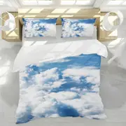 3D Sky White Cloud 227 Bed Pillowcases Quilt King Single Size