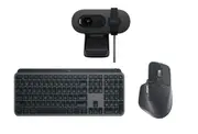 Logitech MX Work Bundle with MX Keys S Keyboard, 3S Mouse and BRIO 100 Webcam (Graphite)